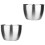 2Pcs Silver Multi-Purpose Cream Stirring Bowl Deep Kitchen Basin 4
