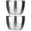 2Pcs Silver Multi-Purpose Cream Stirring Bowl Deep Kitchen Basin 6