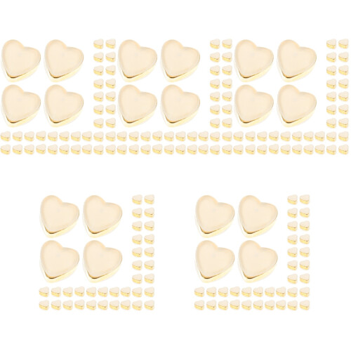 500Pcs Golden Silicone Ear Plugs Safe Secure Earring Backings 2