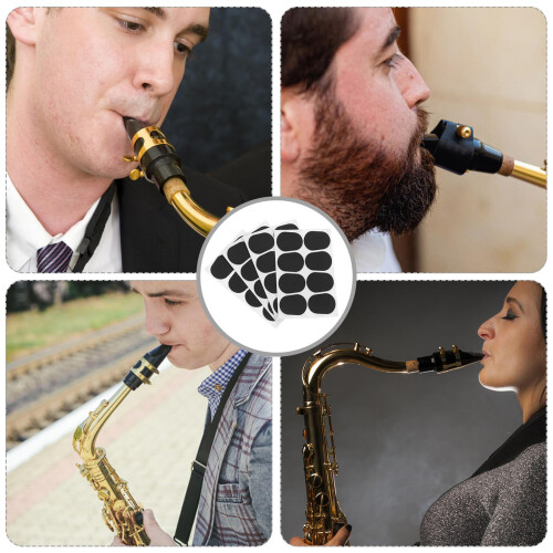 De Patches Embouchure Saxophone Silicone Antidérapants Noir 2