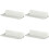 4Pcs Bathroom Wall Mounted Foldable Floating Shelf White PP 7
