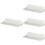 4Pcs Bathroom Wall Mounted Foldable Floating Shelf White PP 8