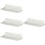 4Pcs Bathroom Wall Mounted Foldable Floating Shelf White PP 9