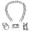 2Pcs Silver Purse Handle Chain Zinc Alloy Durable Shoulder Bag Strap 11