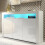 Sideboard Aether 155cm - White with Gloss Doors and LED Lights 1