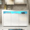 Sideboard Aether 155cm - White with Gloss Doors and LED Lights 4