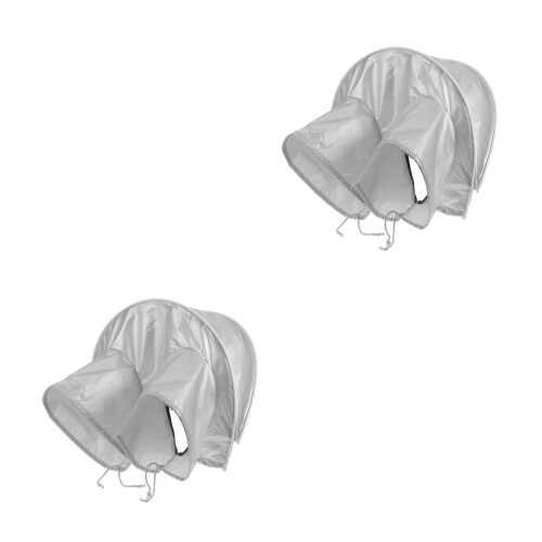 2Pcs Foldable Silver Foot Spa Bucket Cover Insulation Fabric for Sauna 2