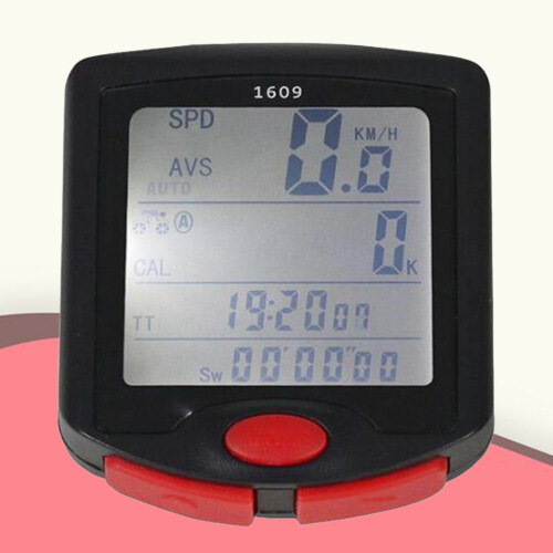 2Pcs Waterproof Bike Computer Wireless Speedometer Odometer Black 1