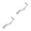 2Pcs Aluminum Alloy Motorcycle Shift Levers Silver Lightweight Durable 7