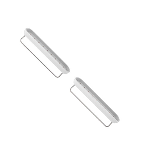 2Pcs Grey Plastic Wall-Mounted Storage Rack for Bathroom and Kitchen 2