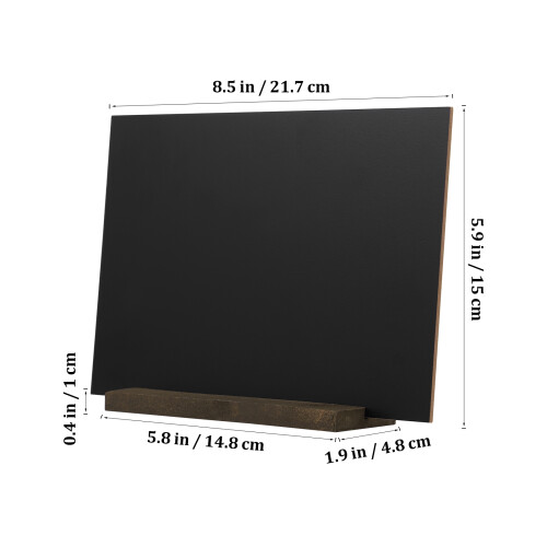 5Pcs Double Sided Mini Chalkboard with Bamboo Base for Tabletop Use 1