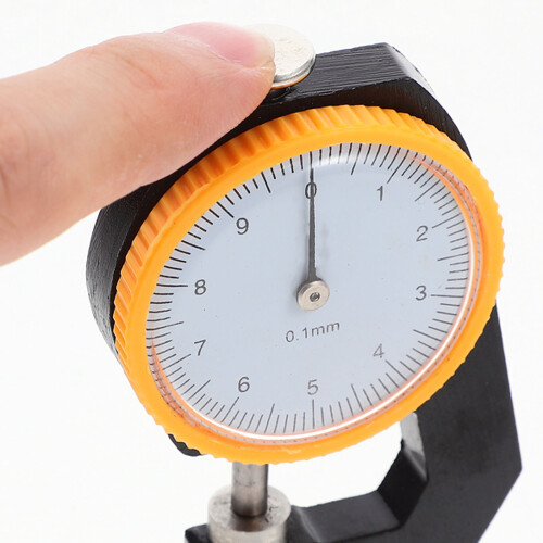 2Pcs Mini Steel Thickness Gauge Dial 0-10Mm Flat Head Measuring Tool 2