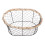 2Pcs Black Iron Wire Kitchen Basket for Bread Fruit Vegetable 2