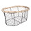 2Pcs Black Iron Wire Kitchen Basket for Bread Fruit Vegetable 3
