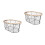 2Pcs Black Iron Wire Kitchen Basket for Bread Fruit Vegetable 7