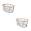 2Pcs Black Iron Wire Kitchen Basket for Bread Fruit Vegetable 8