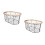 2Pcs Black Iron Wire Kitchen Basket for Bread Fruit Vegetable 9