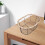 2Pcs Black Iron Wire Kitchen Basket for Bread Fruit Vegetable 11