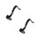 2Pcs Acrylic Headset Desk Stand Black S Shape Headphone Holder 7