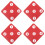 4Pcs Sturdy Red Rubber Fencing Targets Space-Saving Training Tools 7