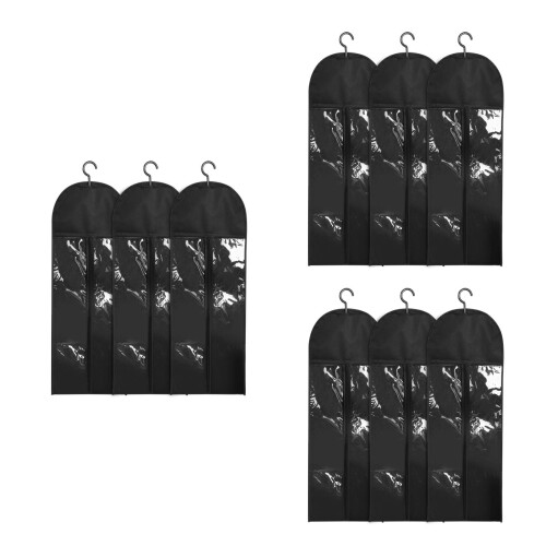 9Sets Haartaschenset Mit Kleiderbügel PVC Haarschutz 2