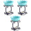 3Pcs Dual-Use Iron Candle Holder with Blue Ceramic Aromatherapy Plate 4