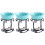 3Pcs Dual-Use Iron Candle Holder with Blue Ceramic Aromatherapy Plate 5