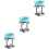 3Pcs Dual-Use Iron Candle Holder with Blue Ceramic Aromatherapy Plate 6