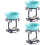 3Pcs Dual-Use Iron Candle Holder with Blue Ceramic Aromatherapy Plate 7