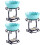 3Pcs Dual-Use Iron Candle Holder with Blue Ceramic Aromatherapy Plate 8