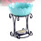 3Pcs Dual-Use Iron Candle Holder with Blue Ceramic Aromatherapy Plate 10