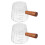 6Pcs Clear Glass Milk Pitcher with Wooden Handle Multi-Use 3
