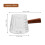 6Pcs Clear Glass Milk Pitcher with Wooden Handle Multi-Use 11