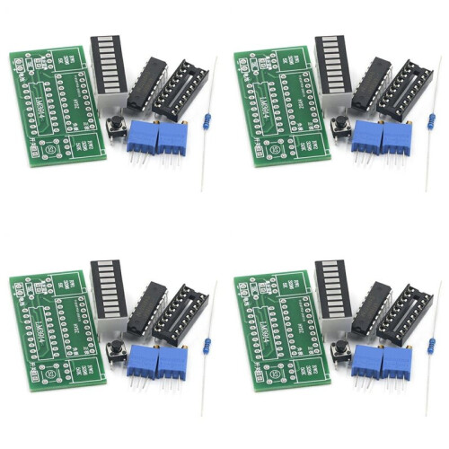 4X LM3914 10 Segment 3.7V Lithium 12V Battery Capacity Indicator Module Power Level Tester LED Display DIY Kits