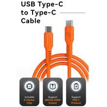USB-C zu USB-C Stromkabel 48V 5A 240W Silikon 1m Hochgeschwindigkeitsladung