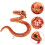 2Pcs Brown Simulation Plush Snake Toy Durable PP Cotton Prank Prop 9