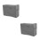 2Pcs Universal Grey Sewing Machine Covers with Pockets Oxford Fabric 8