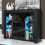 Sideboard Harbor 97cm - Black with Gloss Doors and LED Lights 1