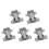 5Pcs Silver Cabinet Door Hinges Concealed Soft Closing Buffer Dampers 6