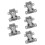 5Pcs Silver Cabinet Door Hinges Concealed Soft Closing Buffer Dampers 9