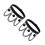 2Pcs Durable PU Punk Style Leg Rings Black Chain Loops 2
