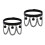 2Pcs Durable PU Punk Style Leg Rings Black Chain Loops 5