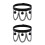 2Pcs Durable PU Punk Style Leg Rings Black Chain Loops 7