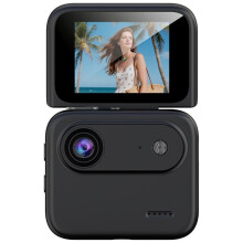 Sports Camera 4K Ultra Clear Recording Vlog Recorder with Flip Screen, Anti‑Shake, 143 Wide‑Angle Portable Black