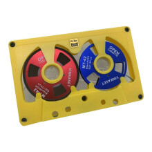 50-Minutes Blank Reel to Reel Tape Cassette Double-Sided Metal Reel Hollow Case Blank Cassette Tape