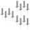 12Pcs Durable Iron Soccer Corner Flag Spike Spring-Based Flagpole Base 7