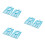 6Pcs Blue Multifunctional Hanging Mesh Storage Bag with Hanger 5