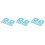 6Pcs Blue Multifunctional Hanging Mesh Storage Bag with Hanger 6