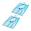 6Pcs Blue Multifunctional Hanging Mesh Storage Bag with Hanger 10