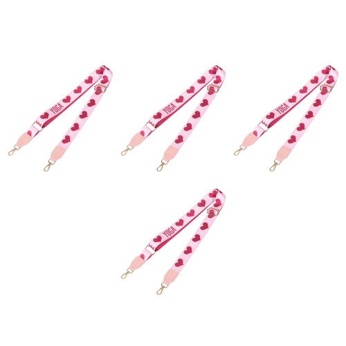 4Pcs Comfortable Pink Heart Shaped Adjustable Crossbody Bag Straps 2